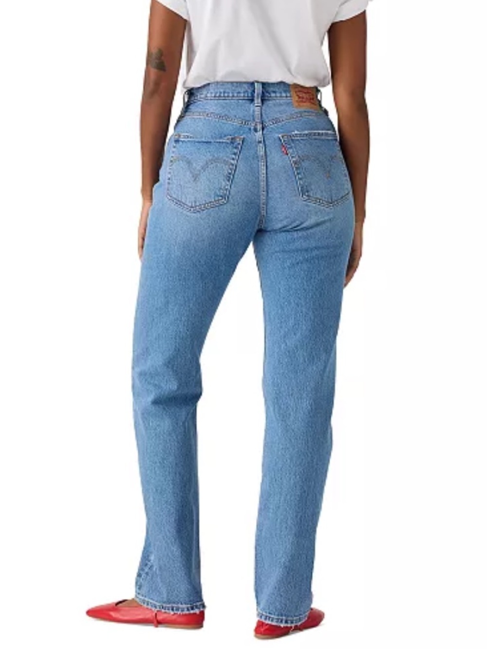 NWT Levi’s 501 Curve Jeans 27x30 High Rise Straight Leg Button Fly Stretch Denim - Picture 3 of 14